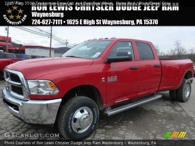 2015 Ram 3500 Tradesman Crew Cab 4x4 Dual Rear Wheel in Flame Red