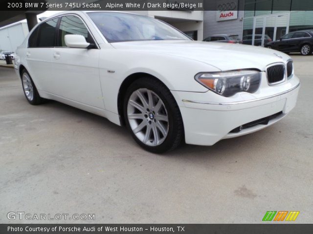 2003 BMW 7 Series 745Li Sedan in Alpine White