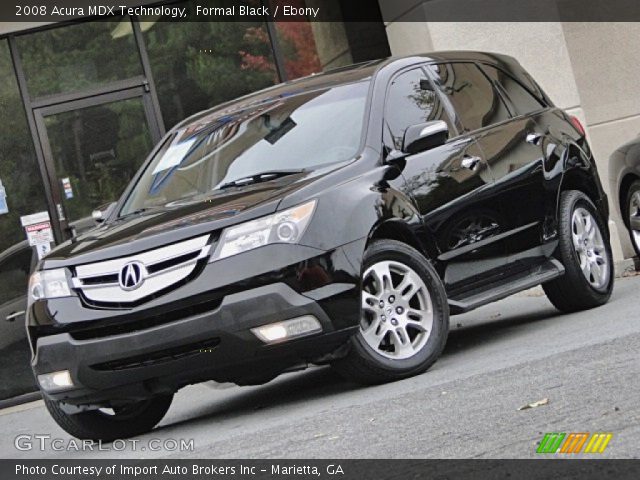2008 Acura MDX Technology in Formal Black