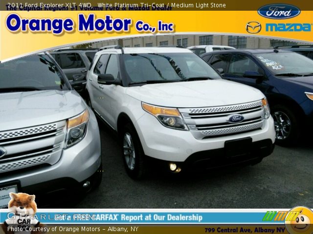 2011 Ford Explorer XLT 4WD in White Platinum Tri-Coat