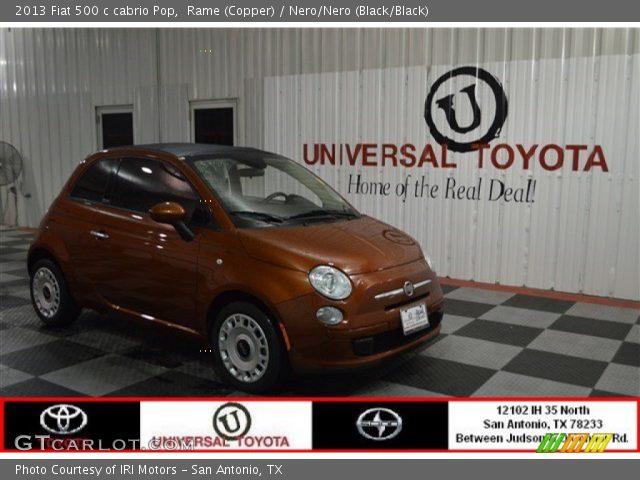 2013 Fiat 500 c cabrio Pop in Rame (Copper)