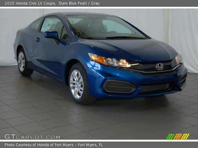 2015 Honda Civic LX Coupe in Dyno Blue Pearl