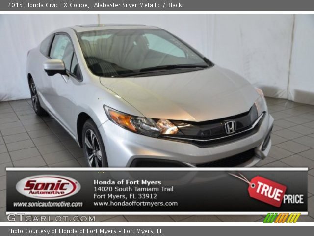 2015 Honda Civic EX Coupe in Alabaster Silver Metallic