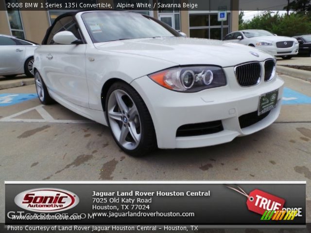 2008 BMW 1 Series 135i Convertible in Alpine White