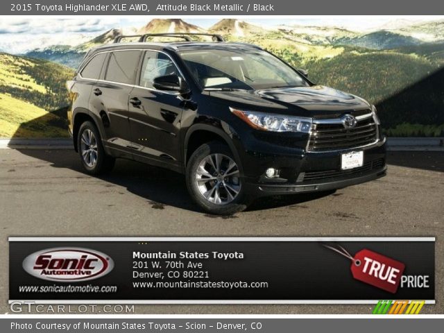 2015 Toyota Highlander XLE AWD in Attitude Black Metallic