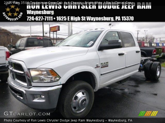 2015 Ram 3500 Tradesman Crew Cab 4x4 Chassis in Bright White
