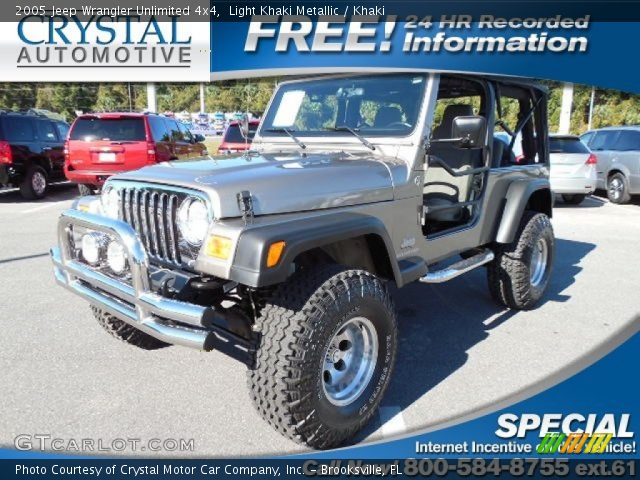 2005 Jeep Wrangler Unlimited 4x4 in Light Khaki Metallic