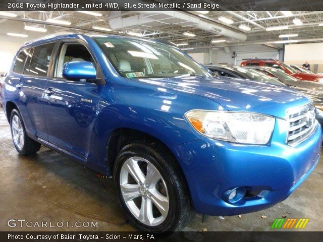 2008 Toyota Highlander Limited 4WD in Blue Streak Metallic