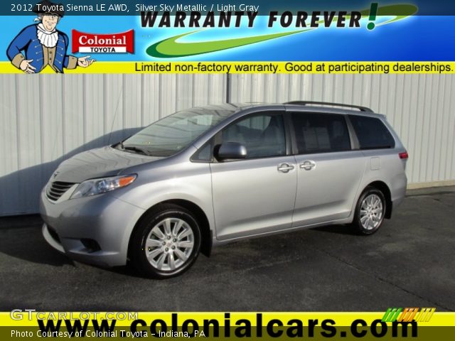 2012 Toyota Sienna LE AWD in Silver Sky Metallic