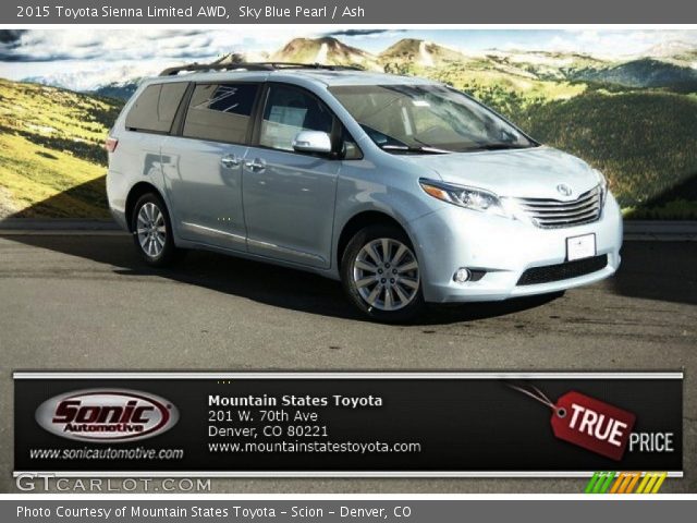 2015 Toyota Sienna Limited AWD in Sky Blue Pearl