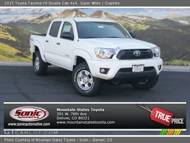 2015 Toyota Tacoma V6 Double Cab 4x4 in Super White