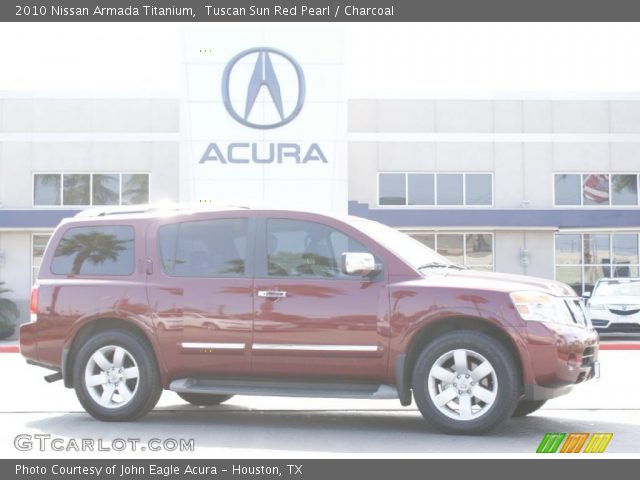 2010 Nissan Armada Titanium in Tuscan Sun Red Pearl