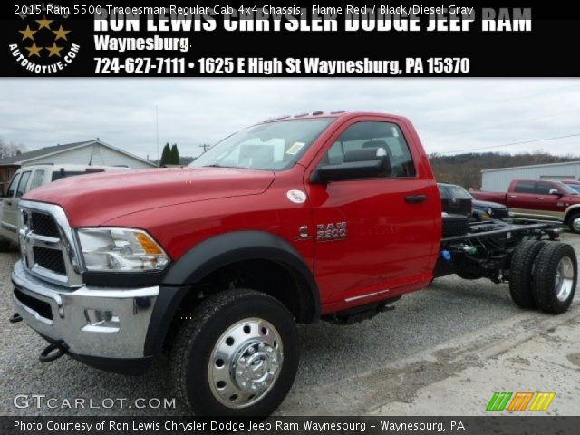 2015 Ram 5500 Tradesman Regular Cab 4x4 Chassis in Flame Red