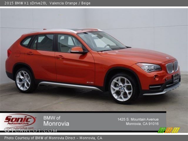 2015 BMW X1 sDrive28i in Valencia Orange