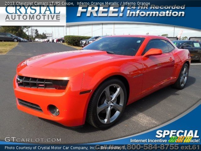 2013 Chevrolet Camaro LT/RS Coupe in Inferno Orange Metallic