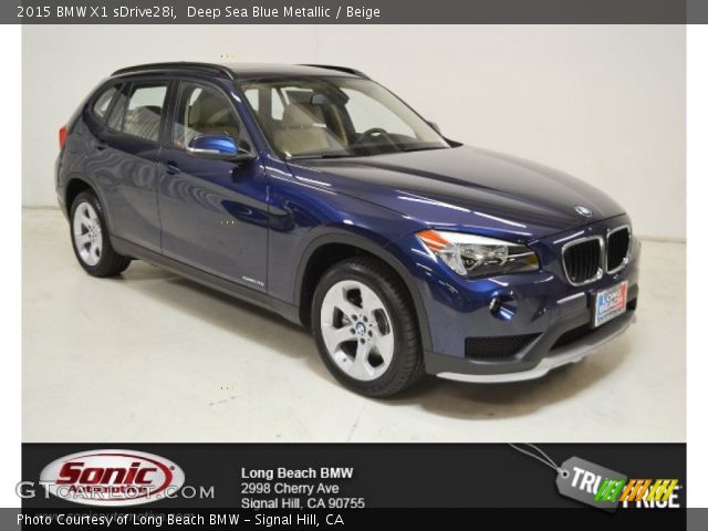 2015 BMW X1 sDrive28i in Deep Sea Blue Metallic