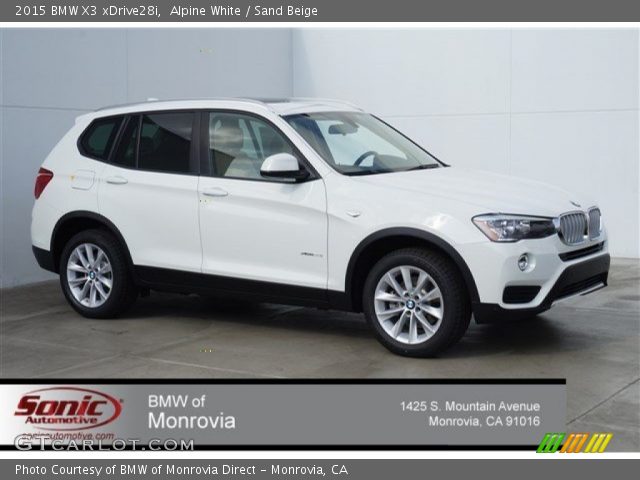 2015 BMW X3 xDrive28i in Alpine White