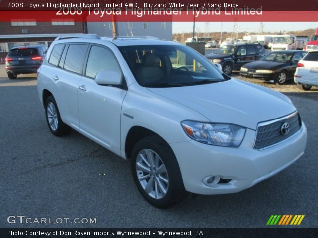 2008 Toyota Highlander Hybrid Limited 4WD in Blizzard White Pearl