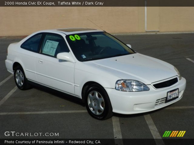2000 Honda Civic EX Coupe in Taffeta White