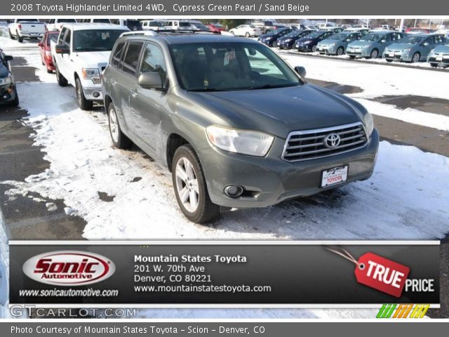 2008 Toyota Highlander Limited 4WD in Cypress Green Pearl