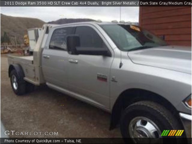 2011 Dodge Ram 3500 HD SLT Crew Cab 4x4 Dually in Bright Silver Metallic