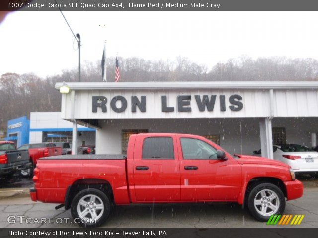 2007 Dodge Dakota SLT Quad Cab 4x4 in Flame Red