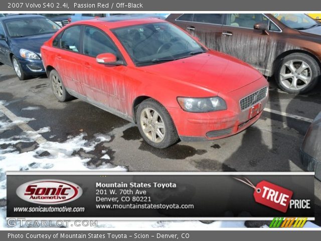 2007 Volvo S40 2.4i in Passion Red