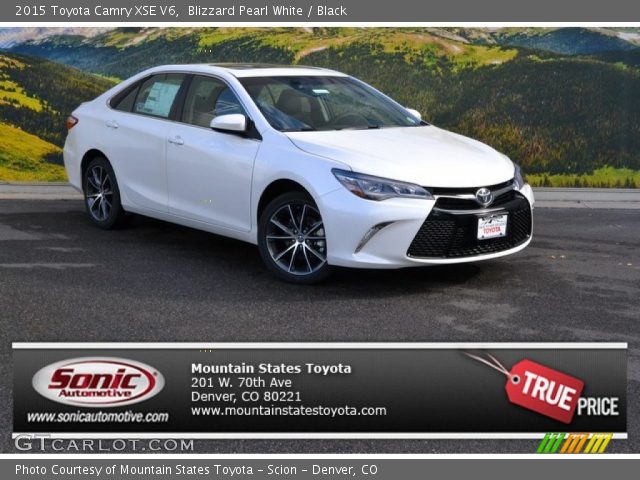 2015 Toyota Camry XSE V6 in Blizzard Pearl White