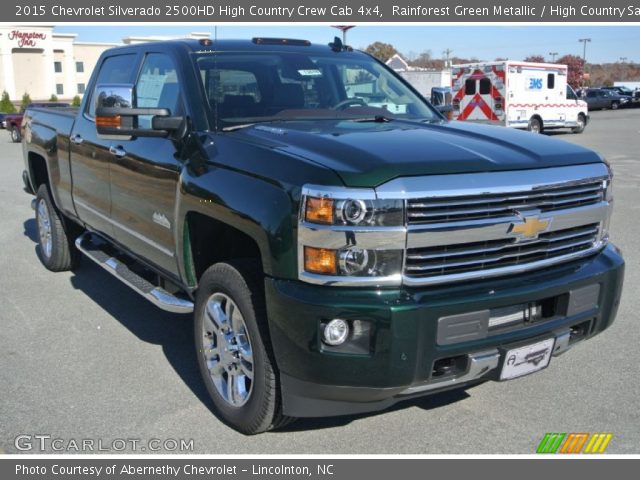 2015 Chevrolet Silverado 2500HD High Country Crew Cab 4x4 in Rainforest Green Metallic