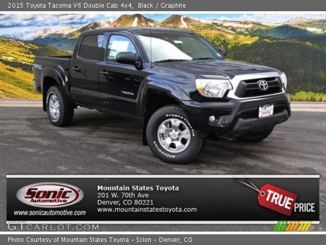 2015 Toyota Tacoma V6 Double Cab 4x4 in Black