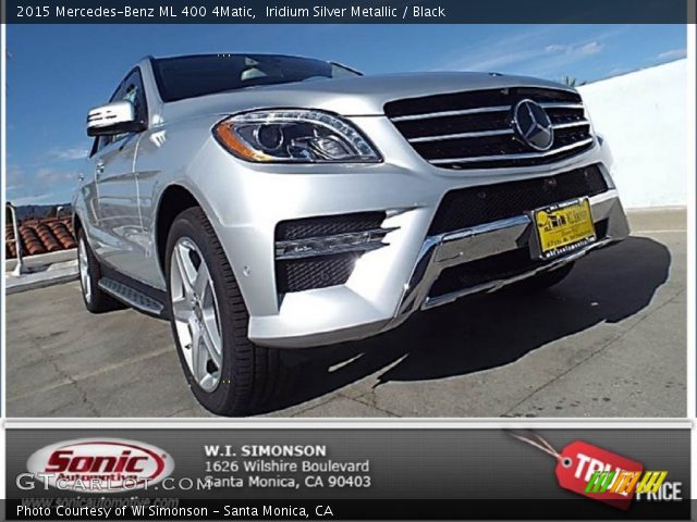 2015 Mercedes-Benz ML 400 4Matic in Iridium Silver Metallic