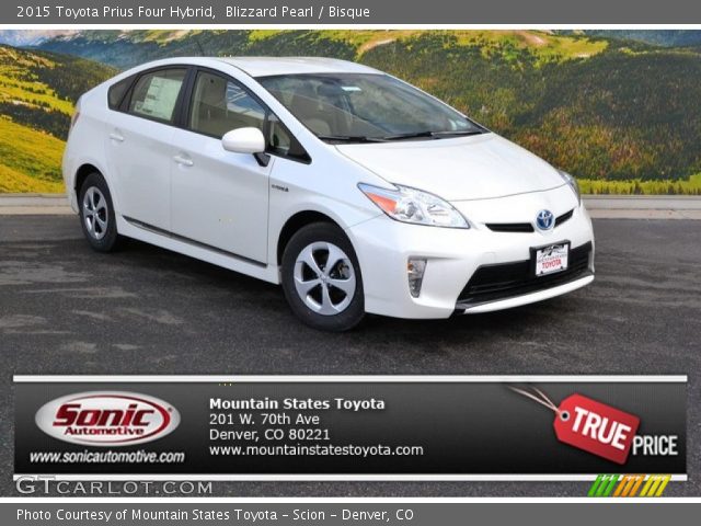 2015 Toyota Prius Four Hybrid in Blizzard Pearl