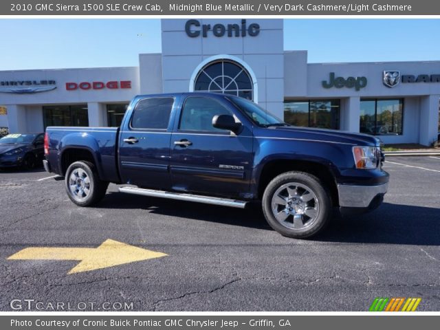 2010 GMC Sierra 1500 SLE Crew Cab in Midnight Blue Metallic