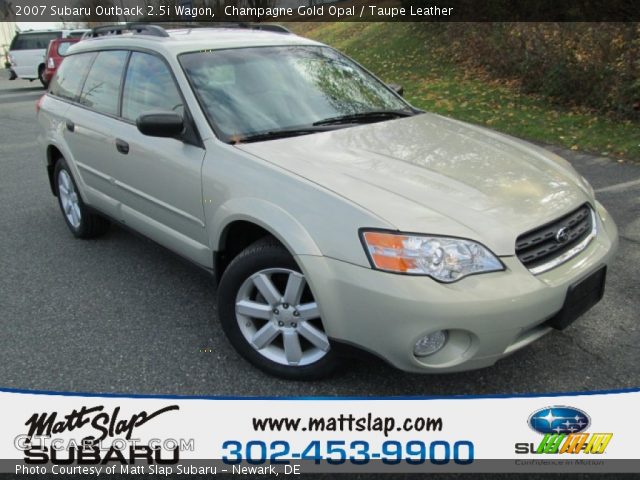 2007 Subaru Outback 2.5i Wagon in Champagne Gold Opal