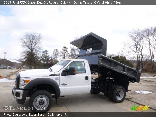 2015 Ford F550 Super Duty XL Regular Cab 4x4 Dump Truck in Oxford White