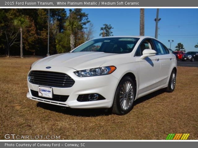 2015 Ford Fusion Titanium in White Platinum Metallic