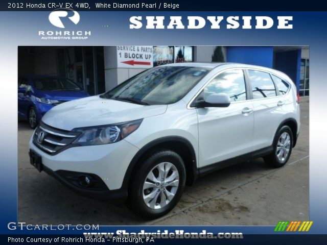 2012 Honda CR-V EX 4WD in White Diamond Pearl