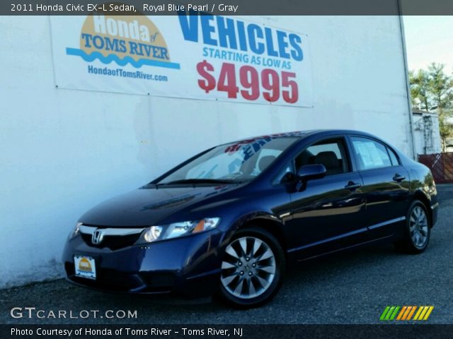 2011 Honda Civic EX-L Sedan in Royal Blue Pearl