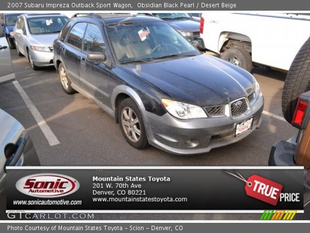 2007 Subaru Impreza Outback Sport Wagon in Obsidian Black Pearl