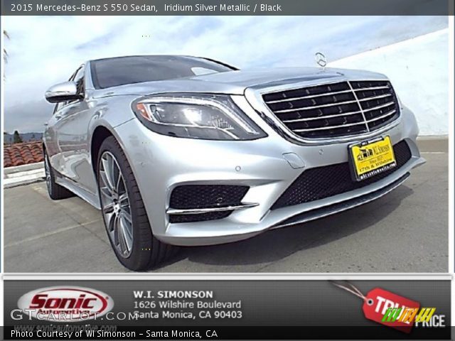 2015 Mercedes-Benz S 550 Sedan in Iridium Silver Metallic