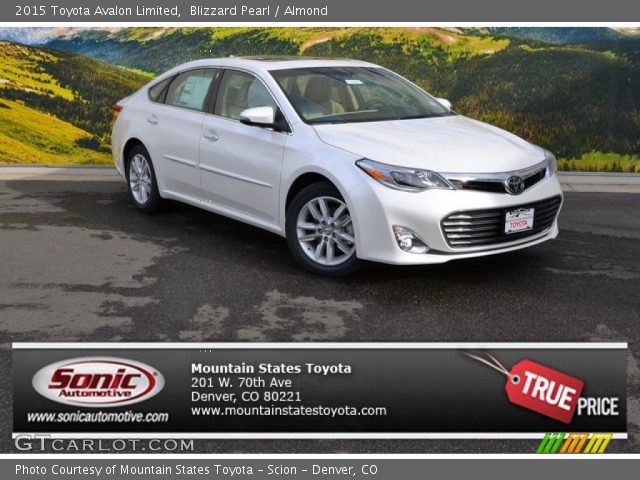 2015 Toyota Avalon Limited in Blizzard Pearl