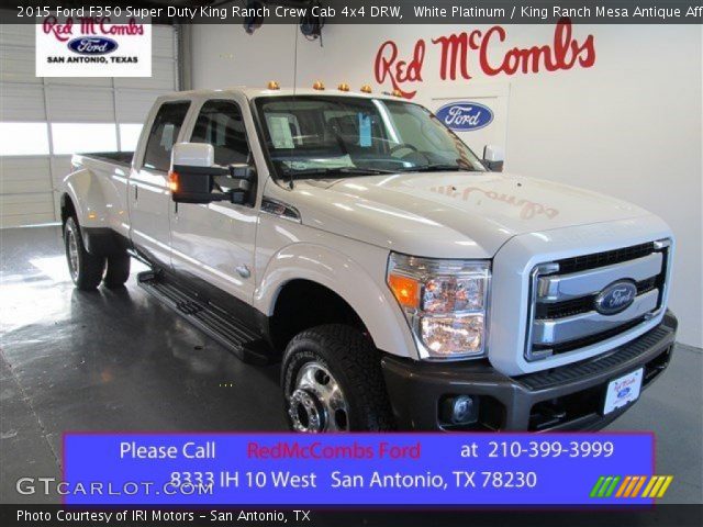 2015 Ford F350 Super Duty King Ranch Crew Cab 4x4 DRW in White Platinum