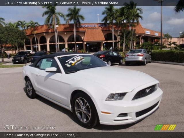 2014 Ford Mustang V6 Premium Convertible in White