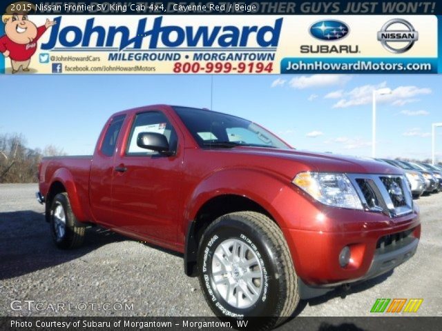 2015 Nissan Frontier SV King Cab 4x4 in Cayenne Red