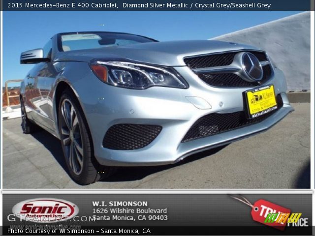 2015 Mercedes-Benz E 400 Cabriolet in Diamond Silver Metallic