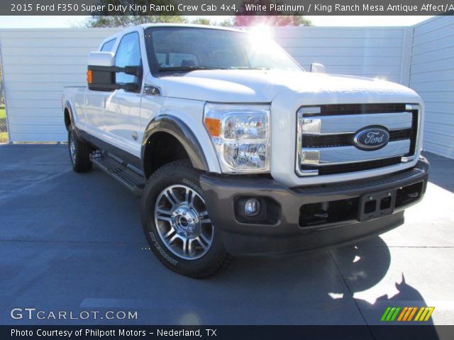 2015 Ford F350 Super Duty King Ranch Crew Cab 4x4 in White Platinum