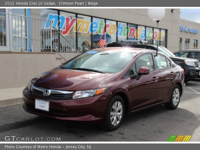 2012 Honda Civic LX Sedan in Crimson Pearl