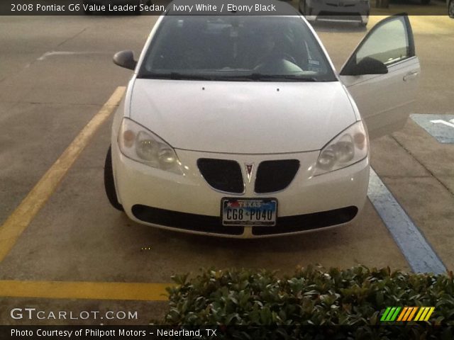 2008 Pontiac G6 Value Leader Sedan in Ivory White