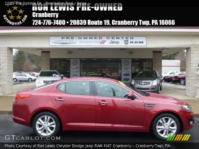 2013 Kia Optima EX in Remington Red