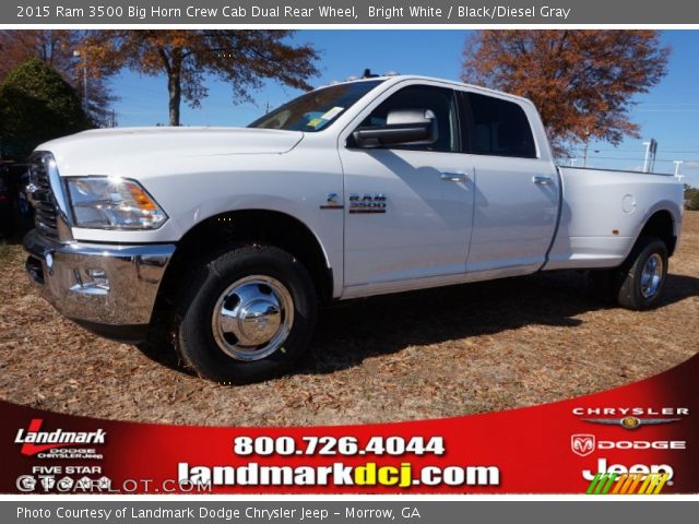 2015 Ram 3500 Big Horn Crew Cab Dual Rear Wheel in Bright White